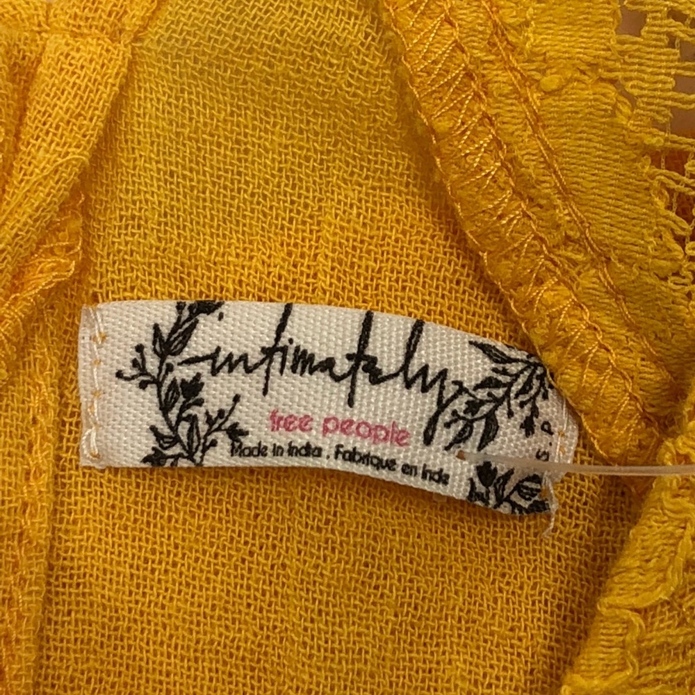 Free People Yellow Romper NWT Size Small - Picture 4 of 6